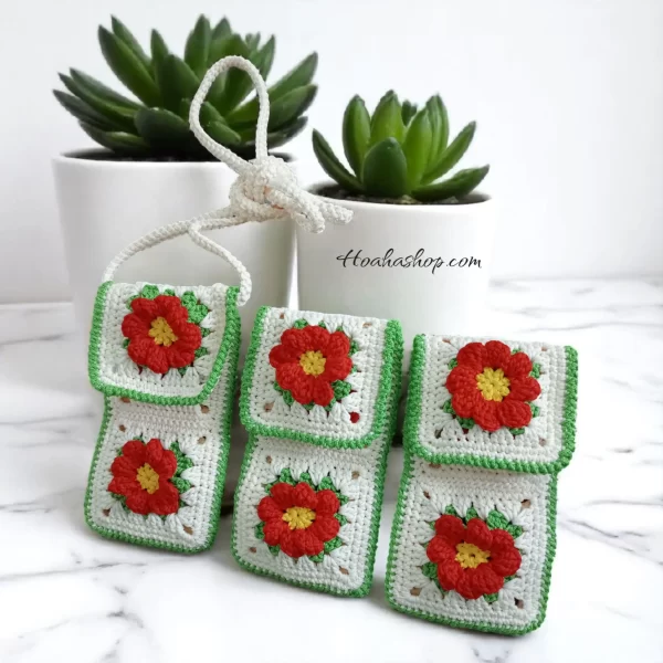 🌸 Túi Hoa Len Handmade - Túi Điện Thoại Nhỏ Xinh🌸