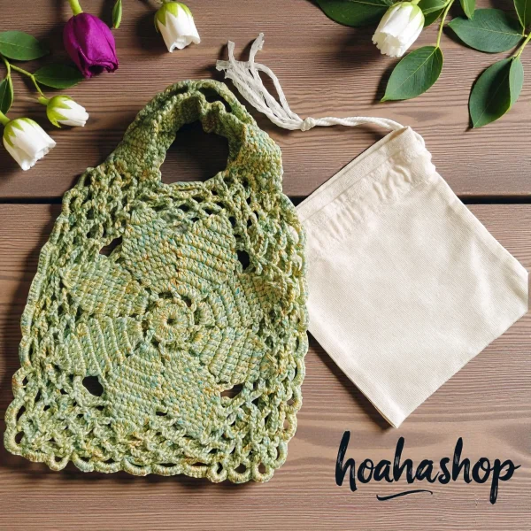 🌸Túi Lưới Hoa Xanh - Kèm Túi Lót🌸