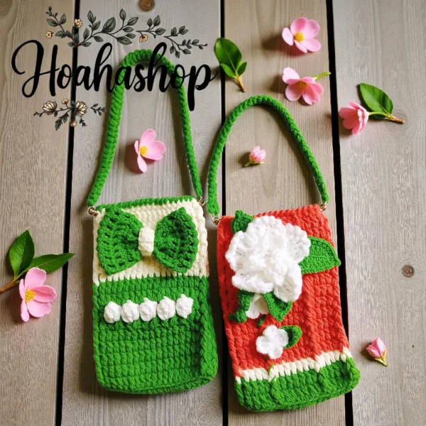 🎀Túi Xách Tay Đựng Điện Thoại Len Handmade – Phong Cách & Dễ Phối Đồ🎀