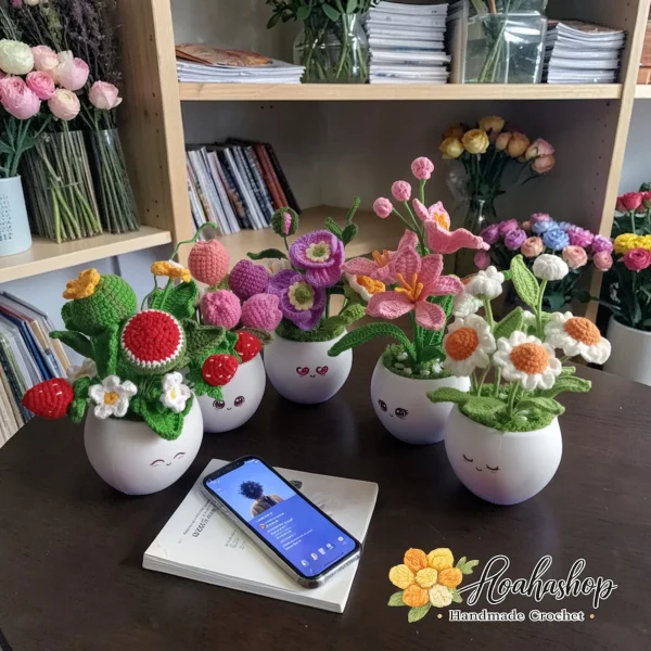 Chậu hoa mini decor bàn làm việc – Quà tặng xinh xắn